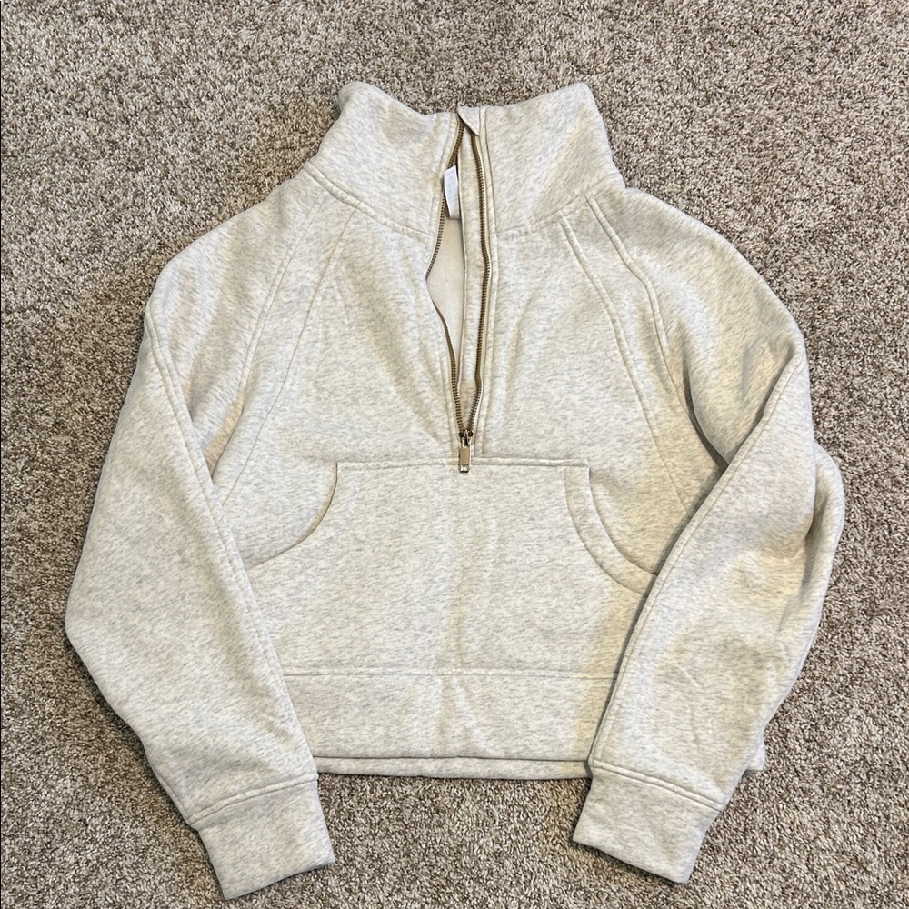 Grey  Quarter-Zip Sweatshirt